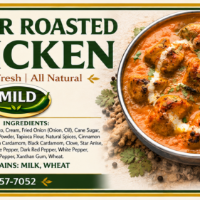 Ginger Roasted Chicken mild 16 oz can product label