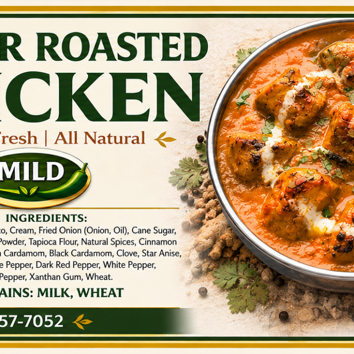 Ginger Roasted Chicken mild 16 oz can product label