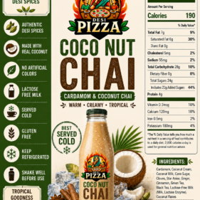 Coconut Chai 16 fl oz full product label