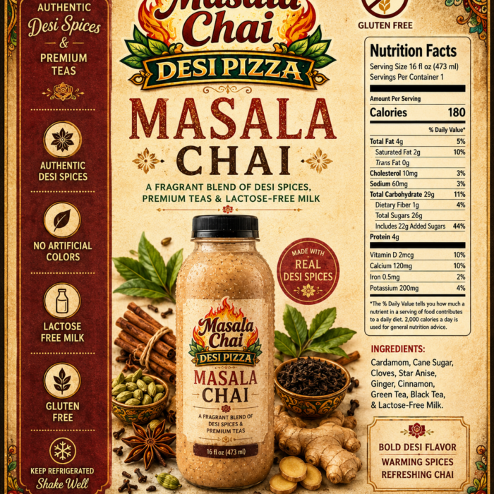 Masala Chai 16 fl oz full product label