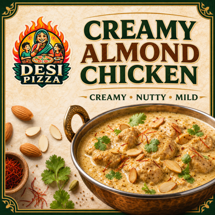 Creamy Almond Chicken by Desi Pizza