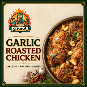 Garlic Roasted Chicken by Desi Pizza