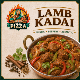 Lamb Kadai curry by Desi Pizza
