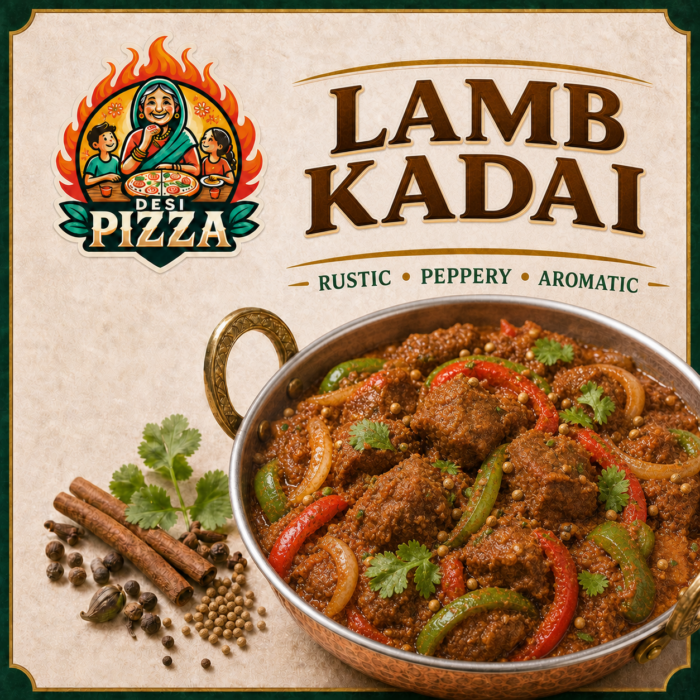 Lamb Kadai curry by Desi Pizza