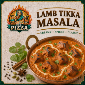 Lamb Tikka Masala curry by Desi Pizza