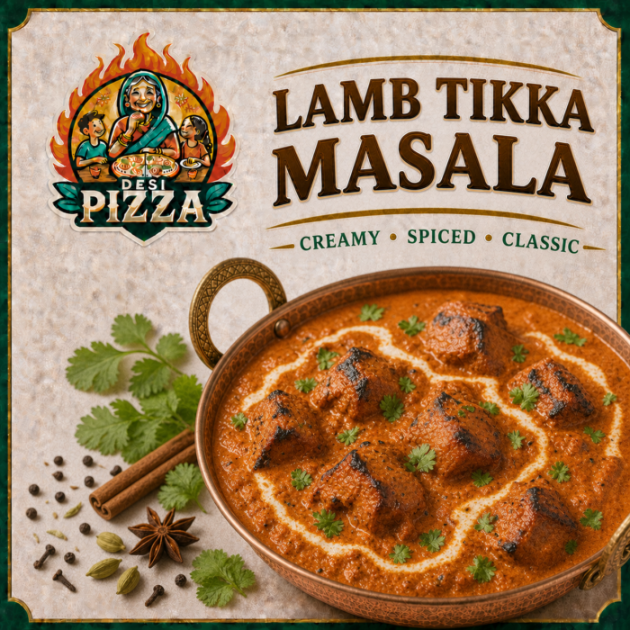 Lamb Tikka Masala curry by Desi Pizza