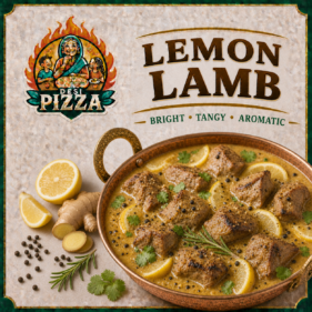 Lemon Lamb curry by Desi Pizza