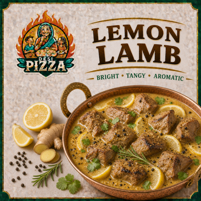 Lemon Lamb curry by Desi Pizza
