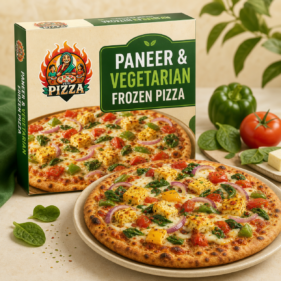 Paneer and Vegetarian Frozen Pizza by Desi Pizza