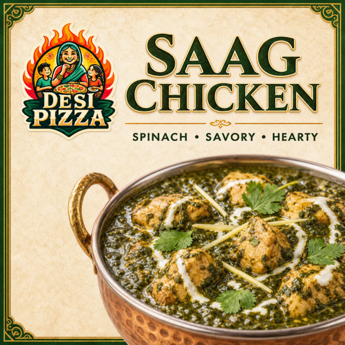 Saag Chicken by Desi Pizza